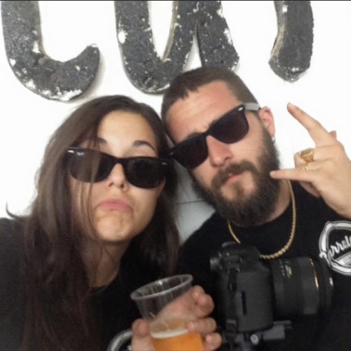 Foto de la pareja antes del acto.